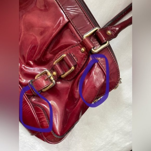 Vintage Michel Angelo red patent leather red purse - Picture 4 of 16